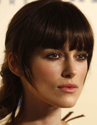 keira knightley updo. Keira Knightly with Bangs and