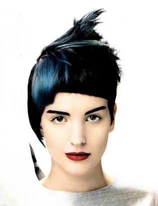 black and blue hair color