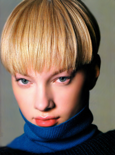 blonde hairstyles with bangs. Short creamy londe hairstyle