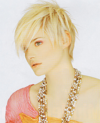 blonde short hairstyle. Back to Short Hair Gallery.