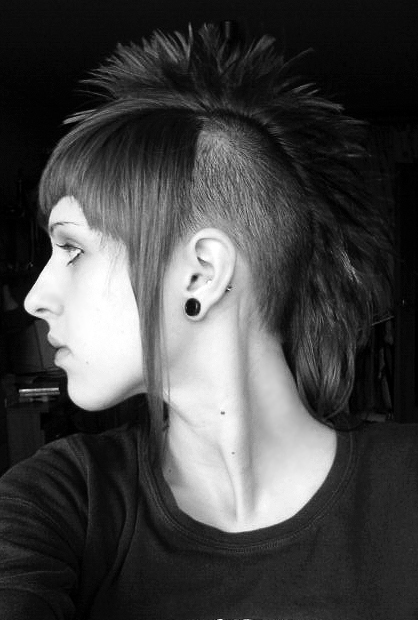long hair girl mohawk. Long Hair With Shaved Sides.