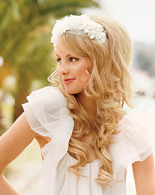 Wedding Hairstyles With Headband Short curly locks all styled for great 