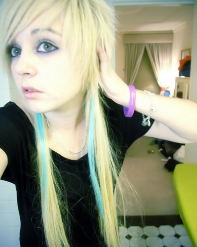 or you can try black and blonde emo hair