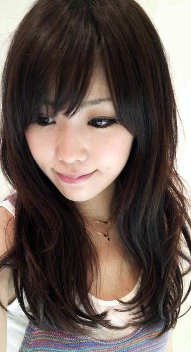 layered hairstyles with bangs for long hair