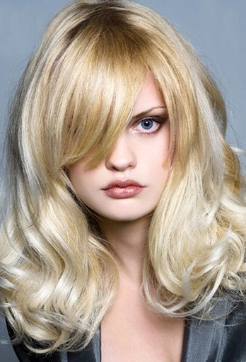 blonde haircuts with fringe. Beige Blonde Bangs