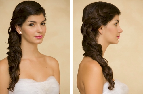 prom hair 2011 half up half down. Half down prom hairstyle with