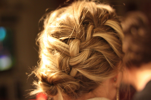 braided bun hairstyle