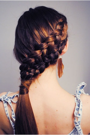  double french side braid