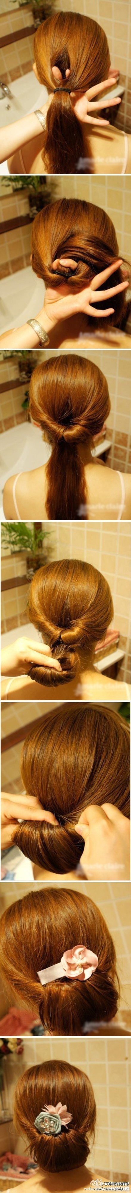 simple bun hairstyle tutorial