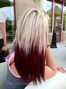 red and blonde hair combo from Hair Colors Ideas