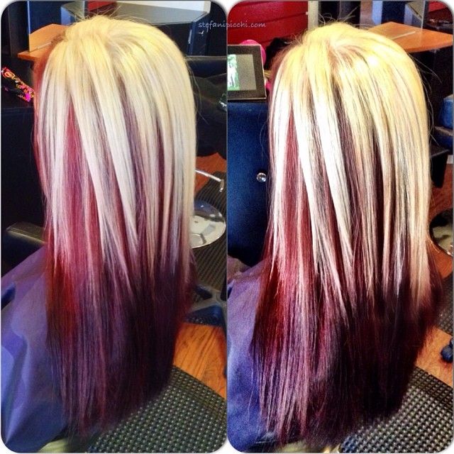 Blonde With Red Streaks 11