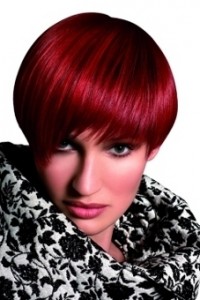 bright red hair color