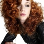 red hair color curls