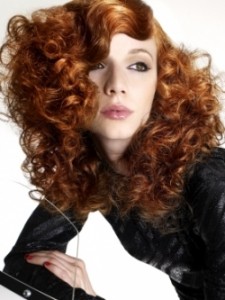 red hair color curls